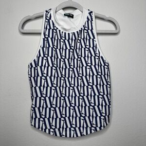 Fore All Golf Womens Lille Tank Indigo/White FA Logo Size Small Athletic